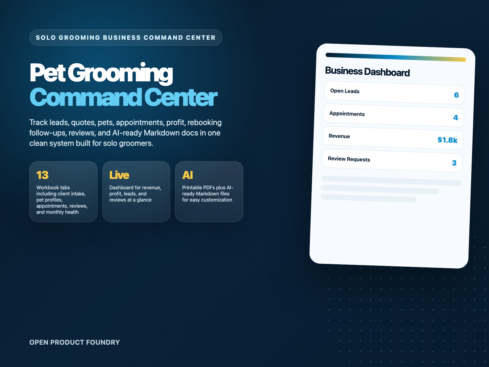 Pet Grooming Command Center product cover
